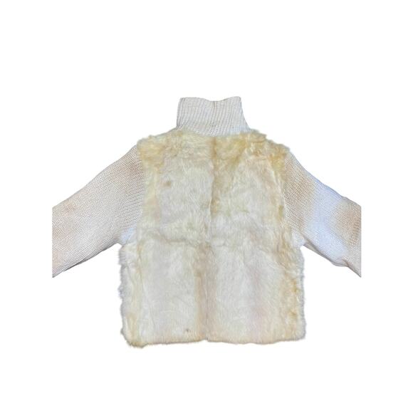 Learsi Vintage Dyed Tan Rabbit Fur/Knitted Jacket - Picture 5 of 5